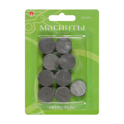 Магниты ферритовые диски Hobby Time ø-20х6мм 25шт в блистере