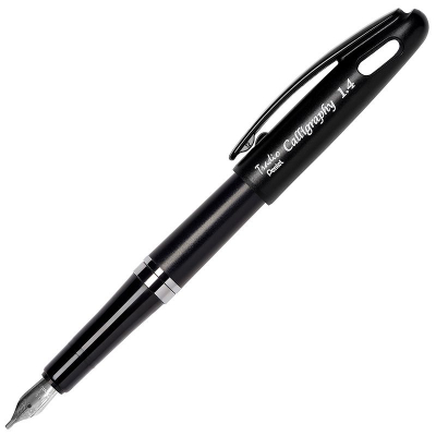 Ручка перьевая для каллиграфии Pentel Tradio Calligraphy Pen 1.4мм черная