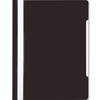 Скоросшиватель пластиковый A4 Бюрократ 160/120мкм глянцевый черный