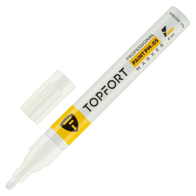 Пейнтмаркер&nbsp;&nbsp;4.0ммTopfort 'Professional' алюминиевый корпус белый