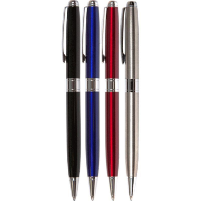 Ручка шариковая автоматическая deVENTE 0.7мм 'Rondo' металлический корпус цвета ассорти синяя
