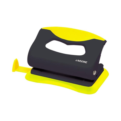 Дырокол&nbsp;&nbsp;10л deVENTE 'MonoChrome' черный неоновые желтые вставки