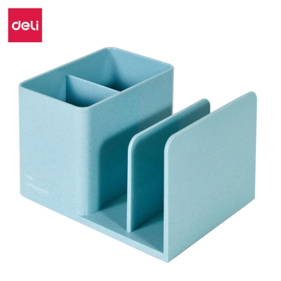 Подставка для писем и принадлежностей Deli 'Urbanroot' 4 отделения 15x10x12см голубая