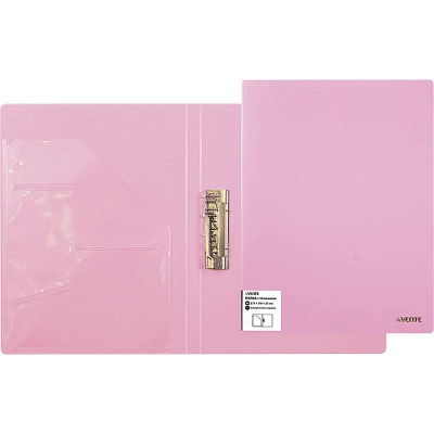 Папка с боковым прижимом и внутренним карманом 20мм deVENTE 'Pastel' розовая