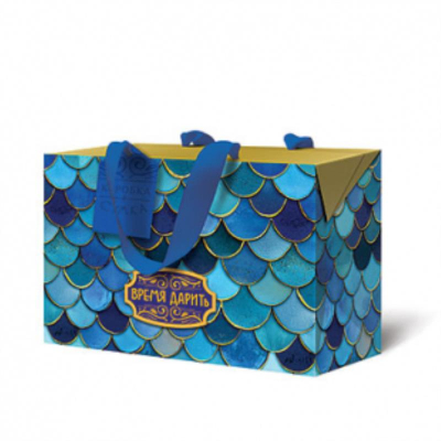 Пакет-коробка подарочный Лакарт Премиум 23х16х11см