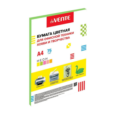 Бумага цветная A4 deVENTE&nbsp;&nbsp;75г неон зеленая&nbsp;&nbsp;50л