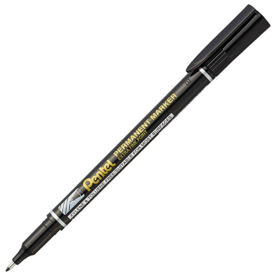 Маркер перманентный Pentel круглый  0.6мм 'Extra Fine Point' черный