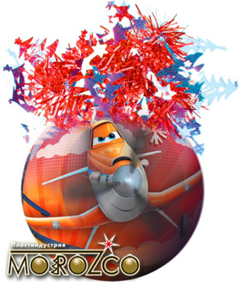 Шар  95мм Новогодний Рождественский Самолеты  Шкипер и  Дасти