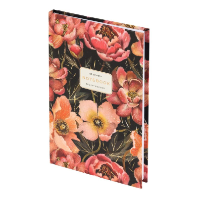 Тетрадь A5&nbsp;&nbsp;80л клетка на сшивке Альт® твердая глянцевая обложка 'Flora' Розовое цветение