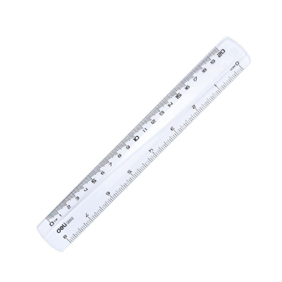 Линейка пластиковая  20см/8" Deli 'Pioneer' двусторонняя шкала в блистере