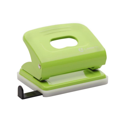 Дырокол  20л Lamark 'Metallic' металлический светло-зеленый