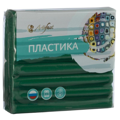 Глина полимерная термоотвердевающая Артефакт 'Классик' изумрудная  56г