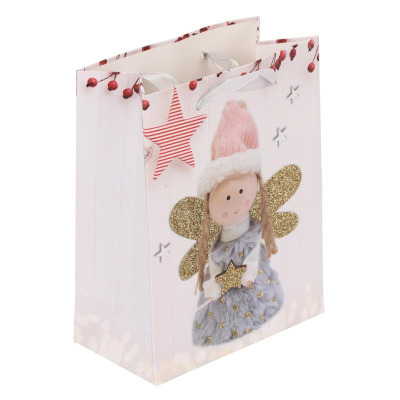 Пакет подарочный новогодний 12х14х6см 'Angel'