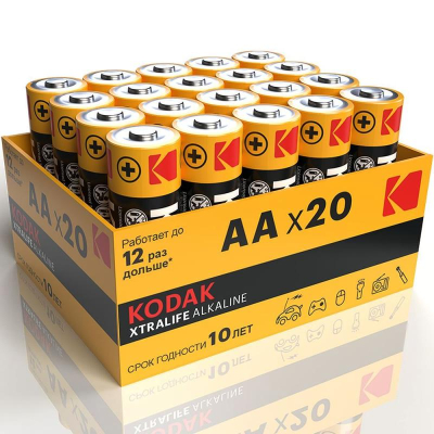 Батарейка Kodak&nbsp;&nbsp;1.5V AA/LR6 XTRALIFE Alkaline 20шт