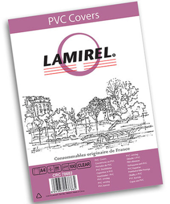 Обложка пластиковая A4  0.20мм Lamirel прозрачная бесцветная 100шт