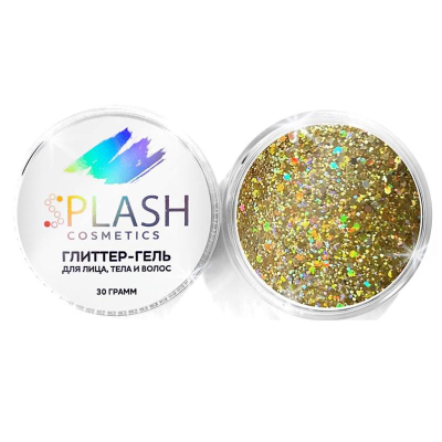 Гель для лица, тела и волос SPLASH с блестками  30г 'HOLO GOLD'