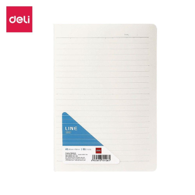 Тетрадь A5&nbsp;&nbsp;60л линейка на сшивке Deli тонированный блок пластиковая PP обложка