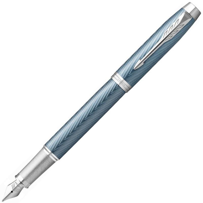 Ручка перьевая Parker IM Premium Blue Grey CT перо Fine