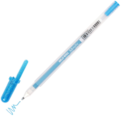 Ручка гелевая Sakura 1.0мм Gelly Roll Metallic синяя