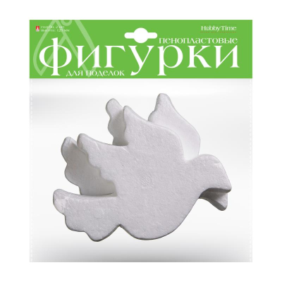 Заготовка для декорирования из пенопласта Hobby Time Голуби h-12.5см 2шт