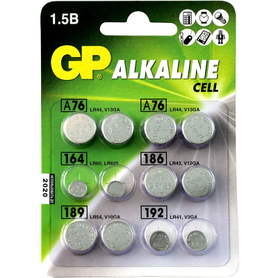 Набор микро батареек GP  1.5V G 1 -2шт/G 3-2шт/G10-2шт/G12-2шт/G13-4шт Alkaline