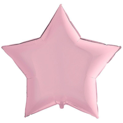 Шар воздушный фольгированный Звезда пастель розовый Grabo 90см