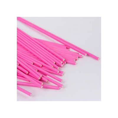 Палочки для кондитерских изделий бумажные 15см S-CHIEF 50шт розовые