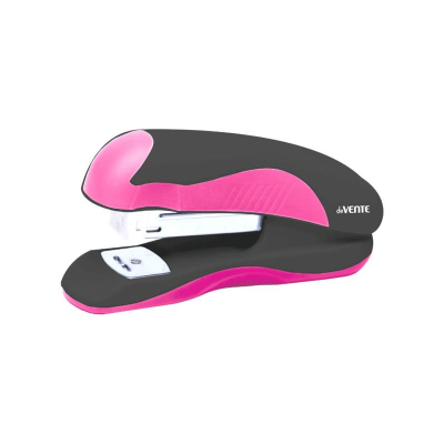 Степлер №10&nbsp;&nbsp;12л deVENTE 'MonoChrome' черный неоновые розовые вставки