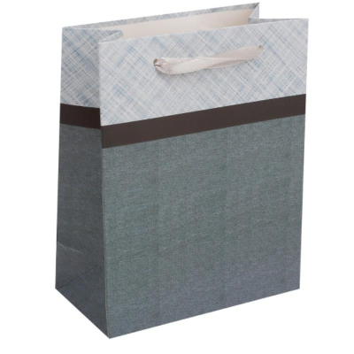 Пакет подарочный 11х14х6см 'Two color' ламинированный