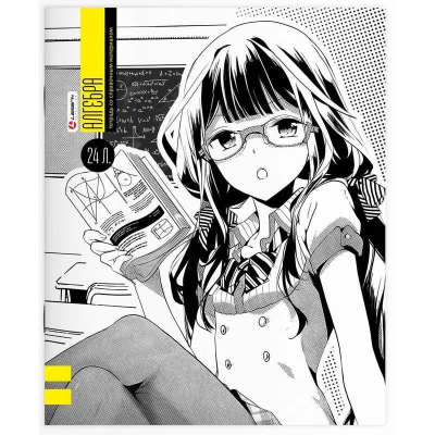 Тетрадь предметная A5  24л клетка Lamark картонная обложка выборочный УФ-лак Manga Алгебра