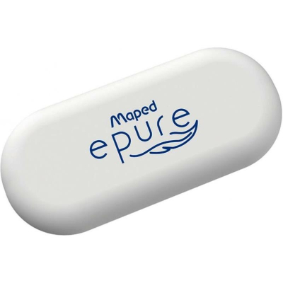 Ластик пластиковый для карандаша Maped 'Epure' PVC- Free овальный 61х27х11мм белый