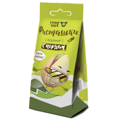 Орех фисташка обжаренная соленая с перцем Your nut&nbsp;&nbsp;60г