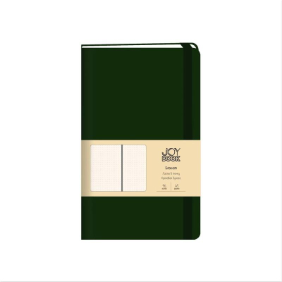 Записная книжка A5  96л в точку Listoff® 'Joy Book' тонированный блок обложка на резиновой застежке искусственная кожа зеленая