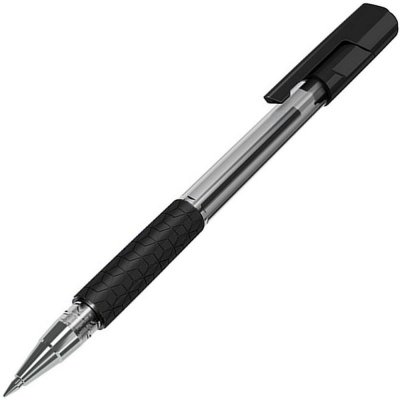 Ручка шариковая Deli 1.0мм 'Arrow' с резиновой манжетой черная