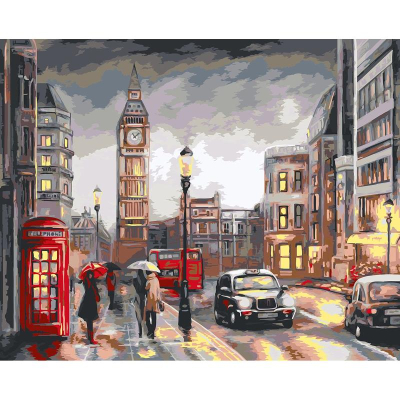 Картина по номерам холст/акрил 40х50см Фрея 'Гуляя по Лондону'