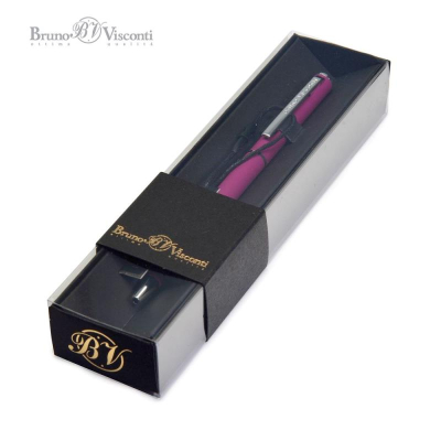 Ручка шариковая BrunoVisconti® 'Palermo' 0.7мм металлический Soft Touch бордовый корпус синие чернила