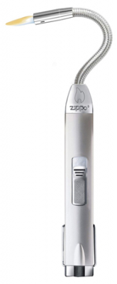 Зажигалка газовая Zippo Flex Neck с гибким носиком сталь серебристая
