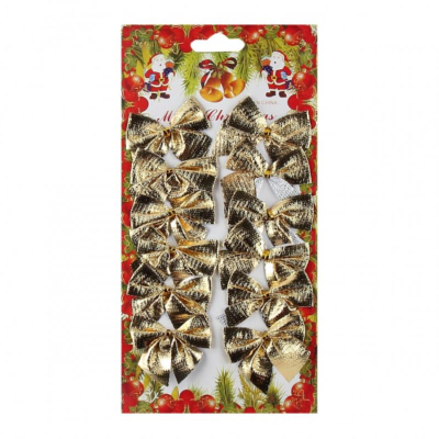 Бант  5см текстиль золото 12шт