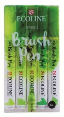 Маркеры акварельные Royal Talens Ecoline Brush Pen  5цв оттенки зеленые