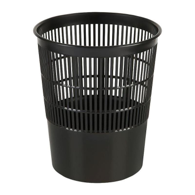 Корзина для бумаг пластиковая 14л СТАММ&nbsp;&nbsp;сетчатая черная