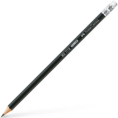 Карандаш Faber-Castell 1112 HB черный корпус с ластиком