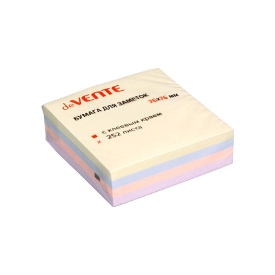 Липкий блок&nbsp;&nbsp;76х 76мм deVENTE 252л&nbsp;&nbsp;4 цвета 'sigNATURE'