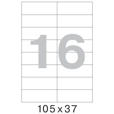 Этикетки самоклеящиеся бумажные&nbsp;&nbsp;16шт/A4 105х37мм I/L/C белые 100л
