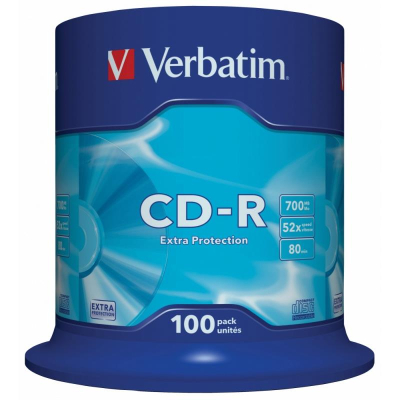 Диск CD-R 700Mb 52X Verbatim 100шт Cake box