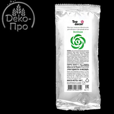 Мастика Топ Продукт сахарная ванильная зеленая 100г