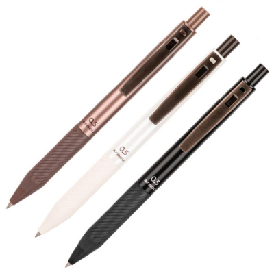 Ручка гелевая автоматическая Deli 0.5мм 'S18' с резиновой манжетой цвет корпуса ассорти черная