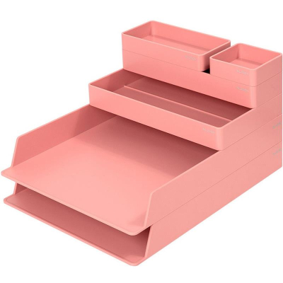 Органайзер настольный Deli 'Nusign'  6 предметов розовый