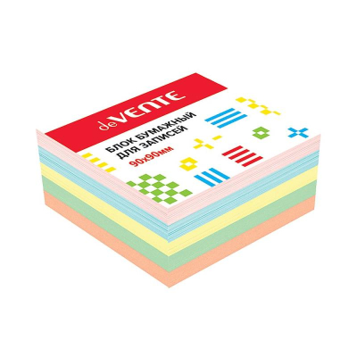 Куб для записей&nbsp;&nbsp;цветной 9.0х9.0х5.0см deVENTE 'Пастель'&nbsp;&nbsp;80г/м²