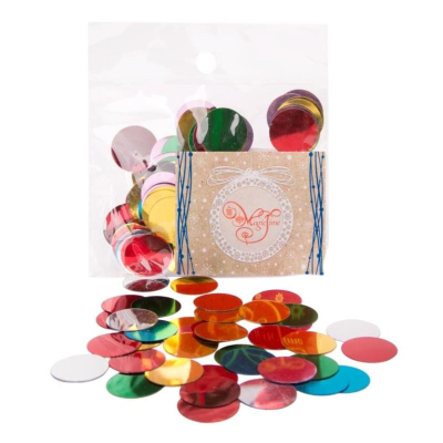 Конфетти новогоднее в форме кружочков 13гр