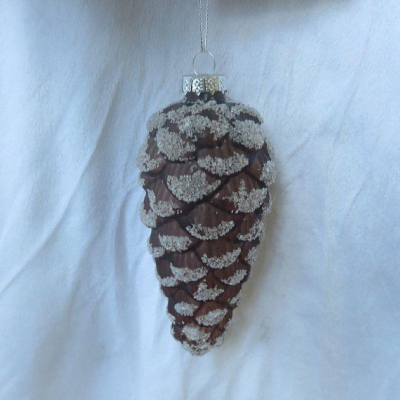 Шишка 130мм коричневая стекло